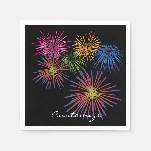 Exploding Fireworks Thunder_Cove Napkins (Front)