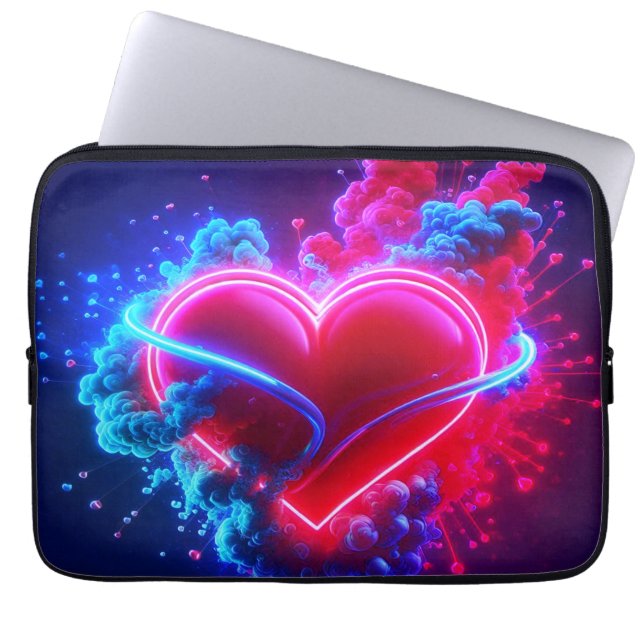 Exploding Love Valentine Heart on Electronics Bag (Front)