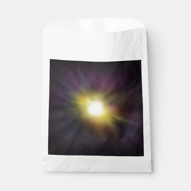 Exploding Star Cool Digital Space Artwork Favor Bag (Front)