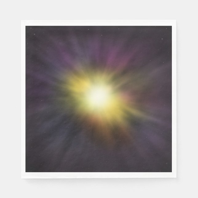Exploding Star Cool Digital Space Artwork Napkins (Front)