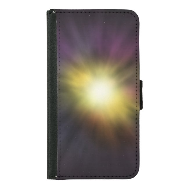 Exploding Star Cool Digital Space Artwork Samsung Galaxy Wallet Case (Front)