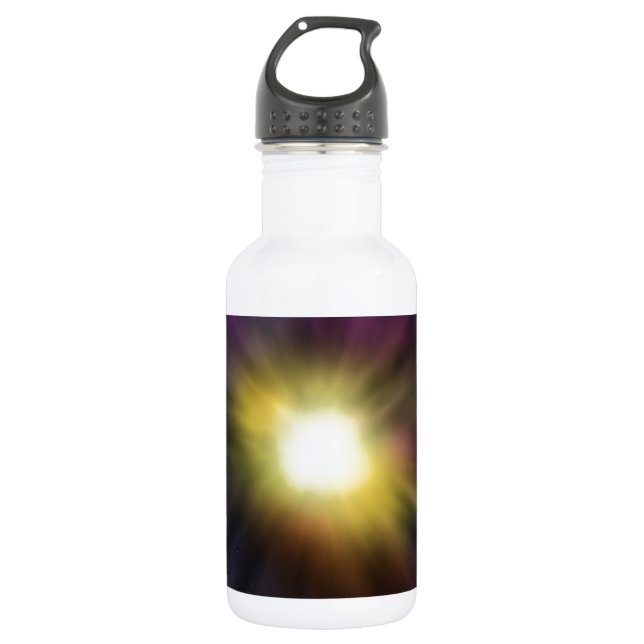 Exploding Star Digital Space Artwork Water Bottle (Front)