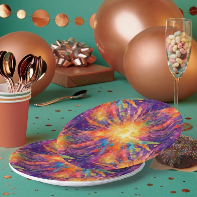 Exploding Star Paper Plates (Multi)