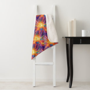 Exploding Star Sherpa Blanket