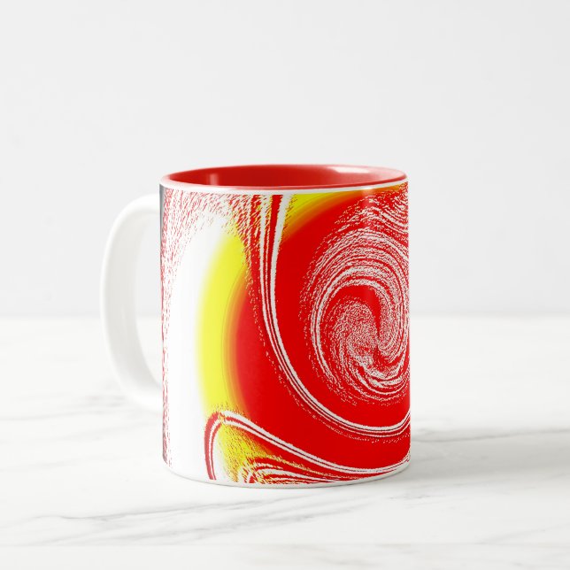 Exploding star Two-Tone coffee mug (Front Left)