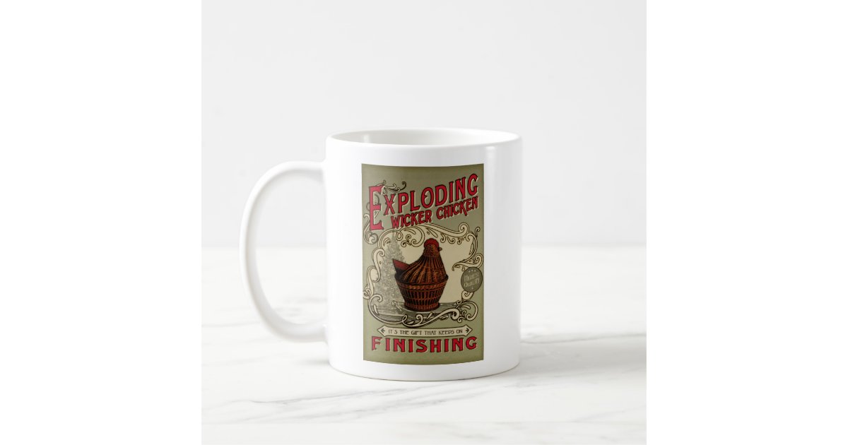 Exploding Wicker Chicken Finishing School Coffee Mug | Zazzle