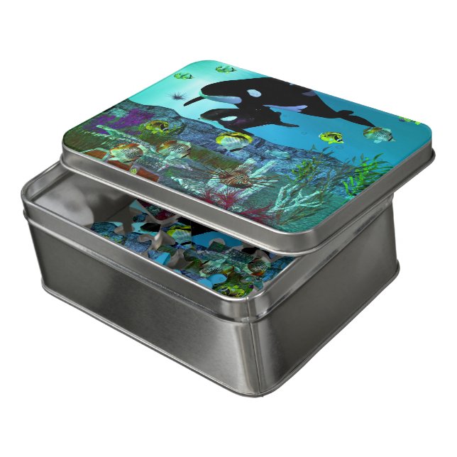 Exploration 3D Aquarium ORCA Jigsaw Puzzle (Lid Open)
