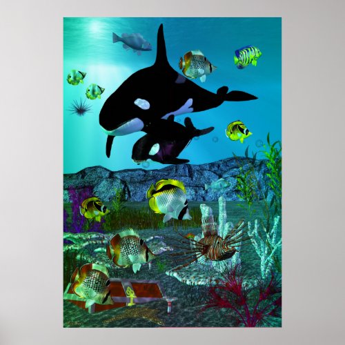 Exploration 3D Aquarium ORCA Poster