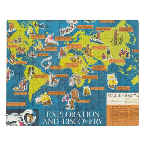 Exploration and Discovery Visual_History World Map Jigsaw Puzzle