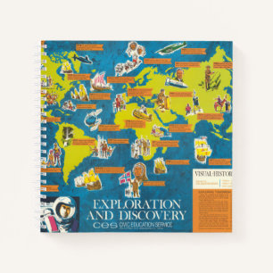 Exploration and Discovery Visual-History World Map Notebook