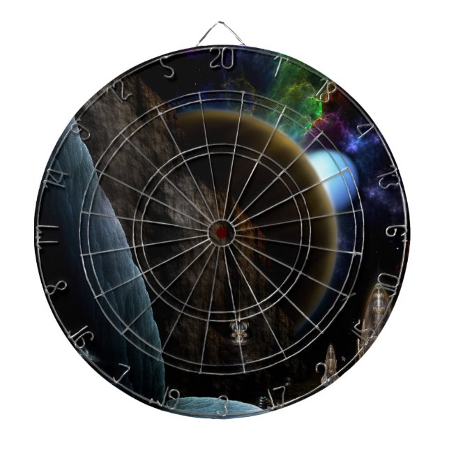 Exploration Of Space Fractal Art Dart Board (Front)