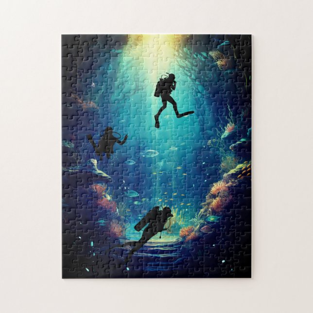 Exploration under the sea jigsaw puzzle (Vertical)