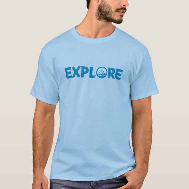 Explore Adventure T-Shirt – Mountain Design (Front)