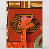 Explore African Wonder: Giraffe Art in Marvin Hat (Front)