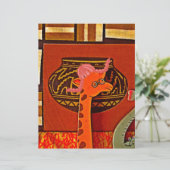 Explore African Wonder: Giraffe Art in Marvin Hat (Standing Front)