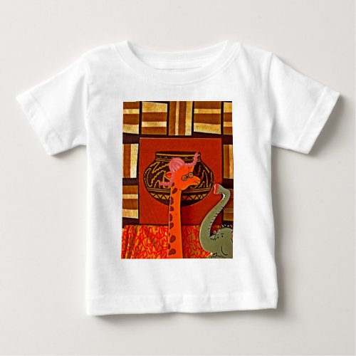Explore African Wonder Giraffe Art in Marvin Hat Baby T_Shirt