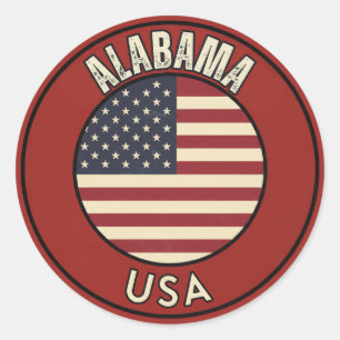 Explore Alabama - State Adventure  Classic Round Sticker