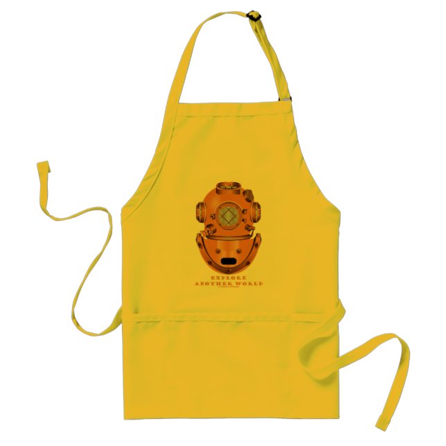 Explore Another World (Deep Diving Helmet) Adult Apron (Front)