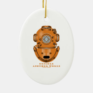 Explore Another World (Deep Diving Helmet) Ceramic Ornament