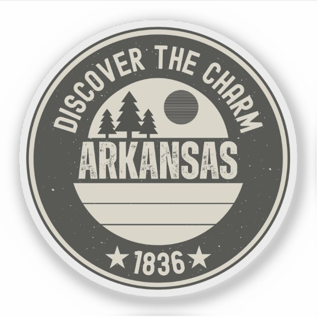 Explore Arkansas- Designs for Every Lover Sticker (Front)