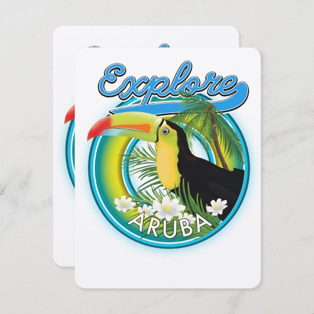 Explore Aruba travel logo (Front/Back)
