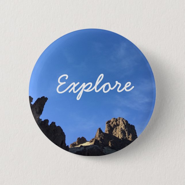 Explore Badge Pinback Button (Front)