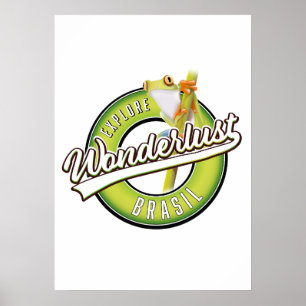 explore brazil wonderlust  car magnet poster
