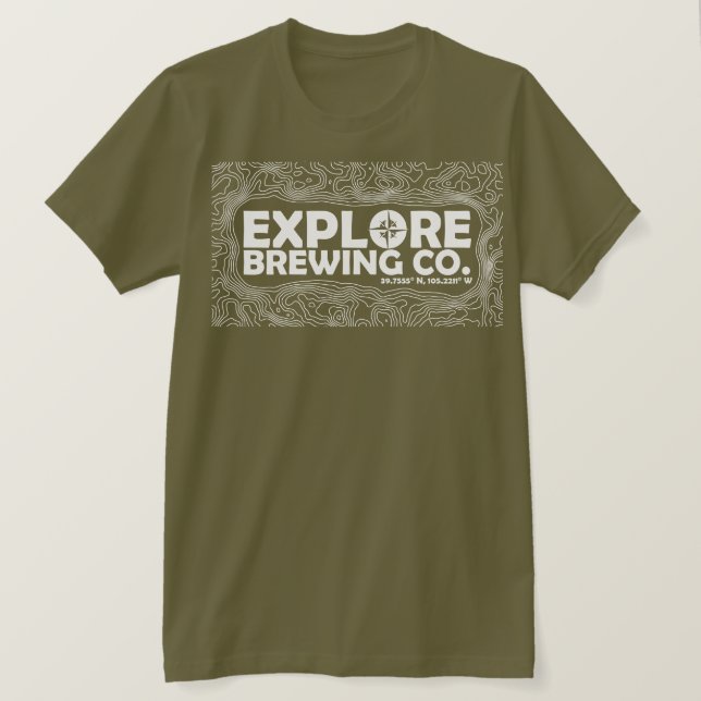 Explore Brewing (white print) T-Shirt (Design Front)