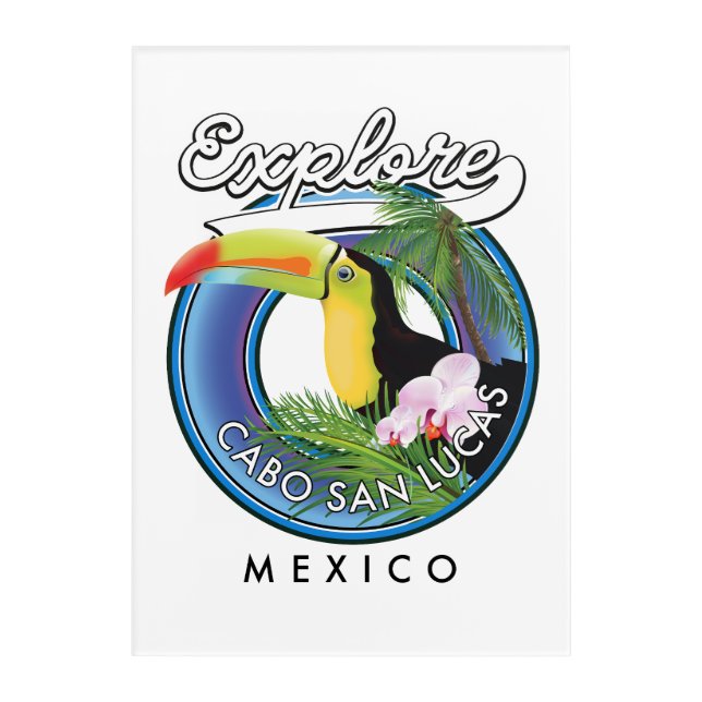 explore cabo san lucas mexico travel patch acrylic print (Front)