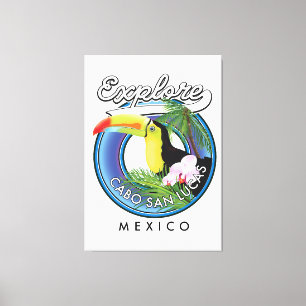 explore cabo san lucas mexico travel patch canvas print