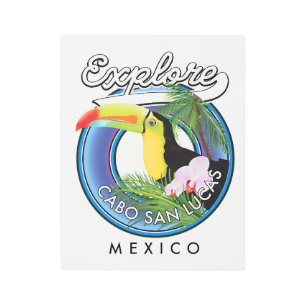 explore cabo san lucas mexico travel patch metal print