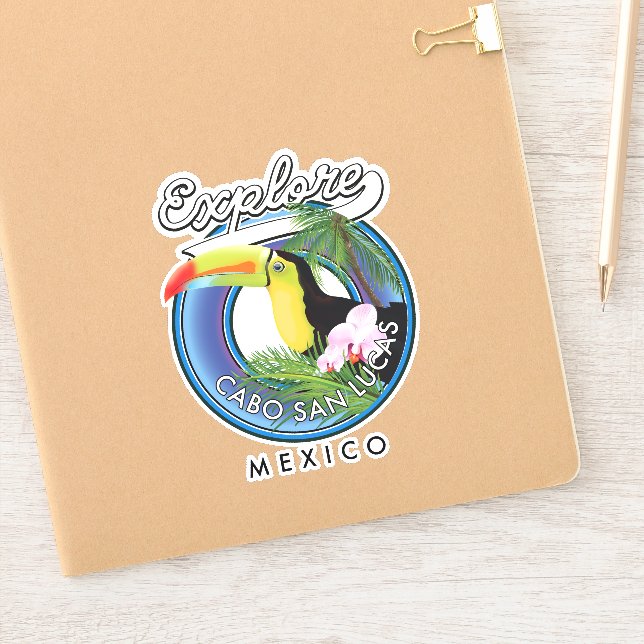 explore cabo san lucas mexico travel patch sticker (Notebook)