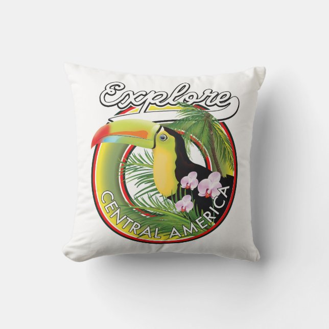 Explore Central America logo. Throw Pillow (Front)