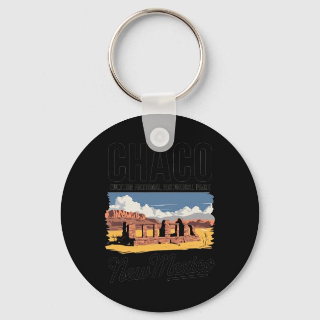 Explore Chaco Culture National Park New Mexico  Keychain (Front)
