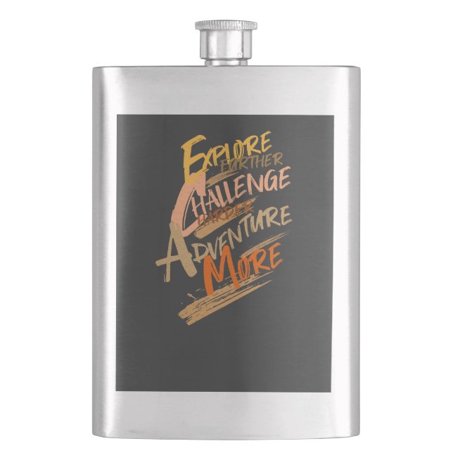 Explore Challenge Adventure Quote Motivational In Flask (Front)