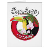 Explore Colombia retro logo (Front)
