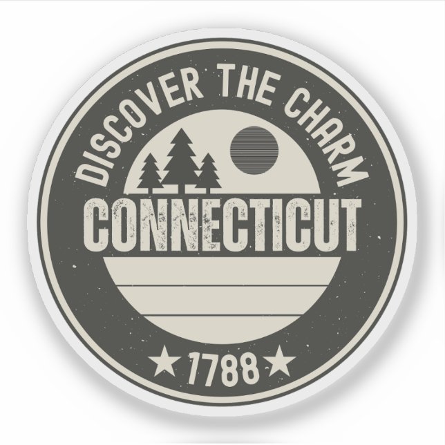 Explore Connecticut- Designs for Every Lover Sticker (Front)
