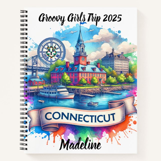 Explore Connecticut's scenic waterfront Notebook (Front)