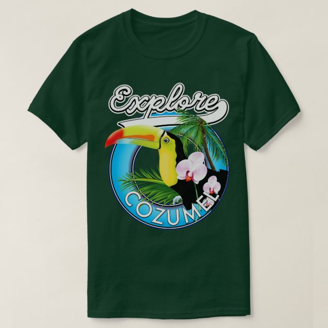 Explore Cozumel Travel patch T-Shirt (Design Front)