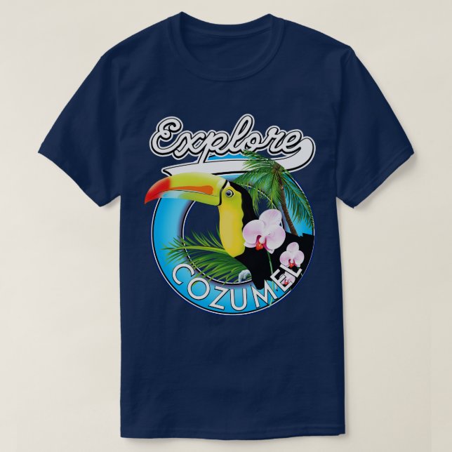 Explore Cozumel Travel patch T-Shirt (Design Front)