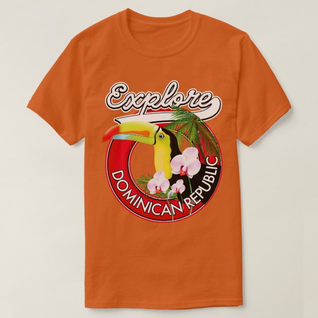 Explore Dominican Republic retro T-Shirt (Design Front)
