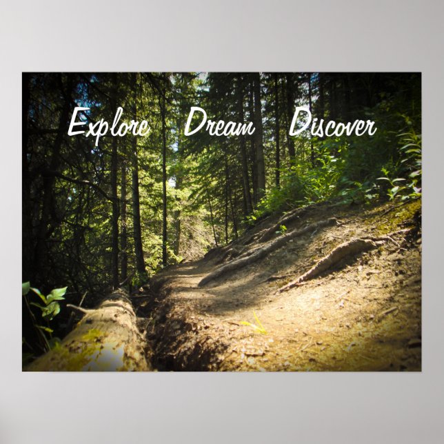 Explore Dream Discover Hiking Poster (Front)
