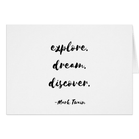 Explore. Dream. Discover. - Mark Twain Cards (Front Horizontal)