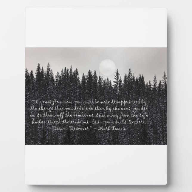 Explore. Dream. Discover. – Mark Twain Plaque (Front)