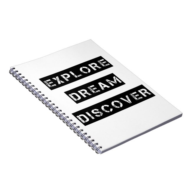 Explore Dream Discover Notebook (Right Side)