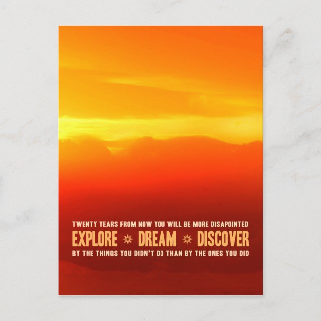Explore. Dream. Discover. Postcard (Front)