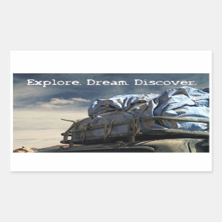 Explore. Dream. Discover. Rectangular Sticker