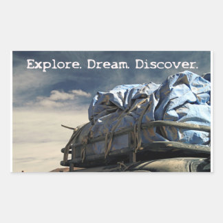 Explore. Dream. Discover. Rectangular Sticker