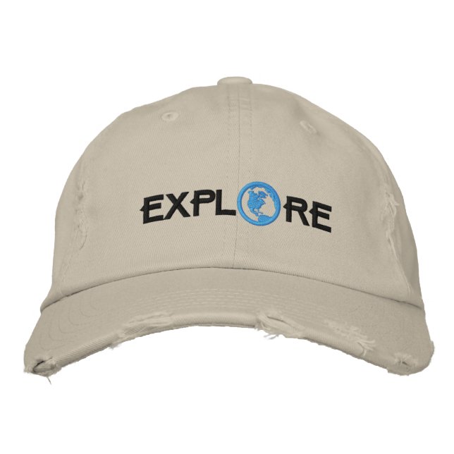 Explore Embroidered Baseball Cap (Front)