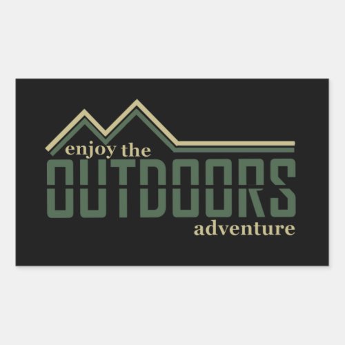 explore enjoy outdoor adventure rectangular sticker